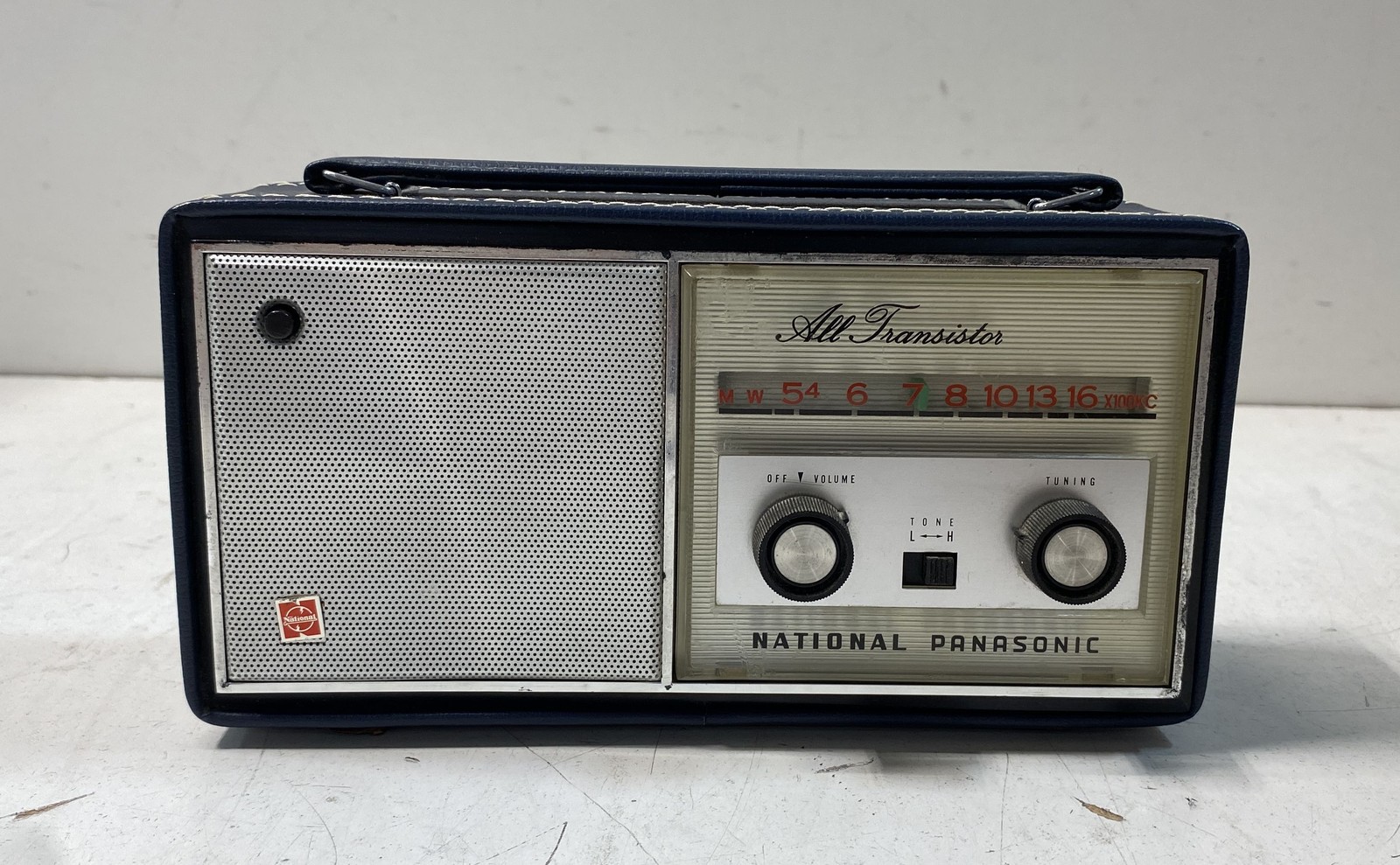 Vintage National Panasonic R-145B 6-Transistor AM Radio Blue Japan As-Is