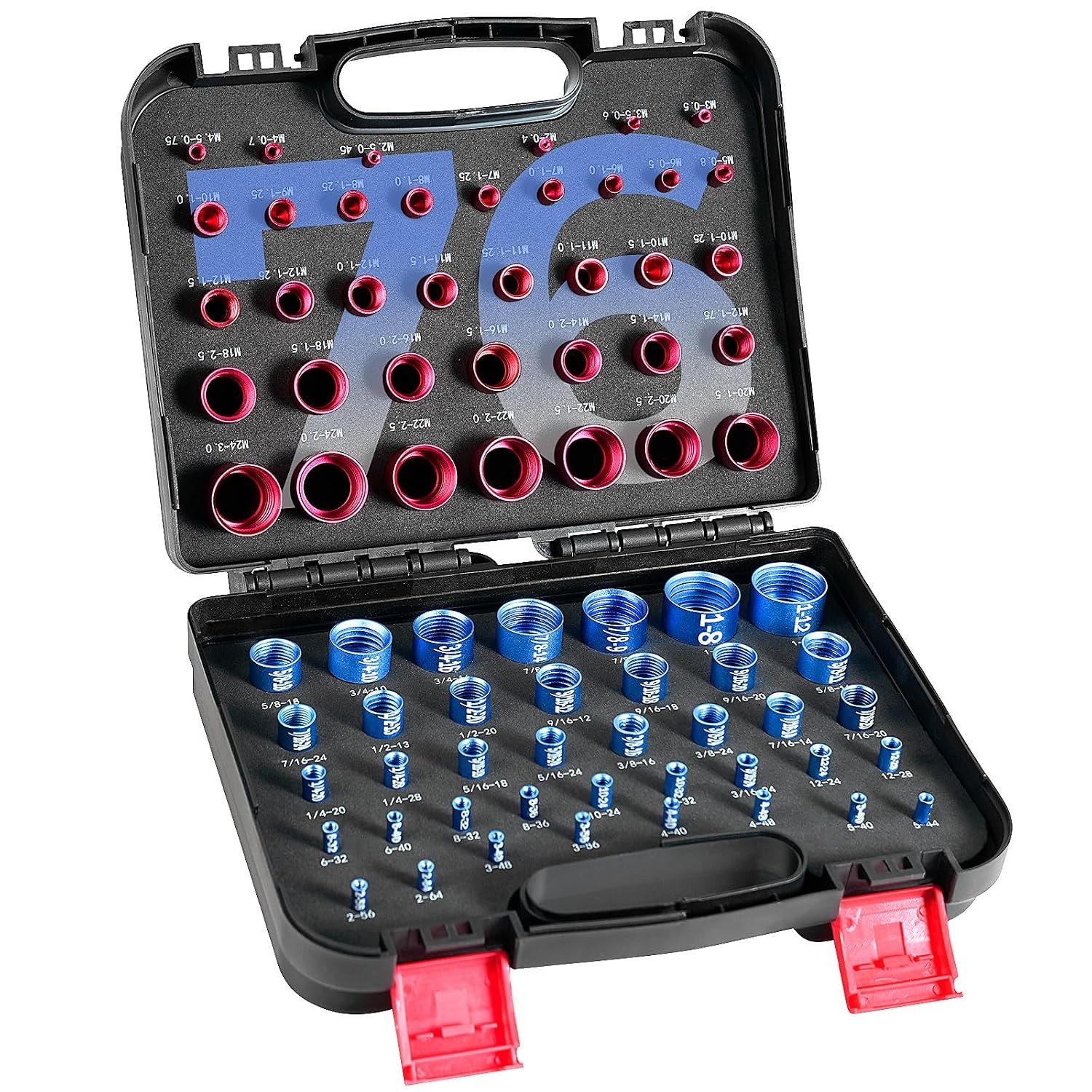 76Pc Thread Checker, 37Standard/39Metric Nut and Bolt Thread Checker Kit 76Pc Thread Checker, 37Standard/39Metric Nut and Bolt Thread Checker Kit