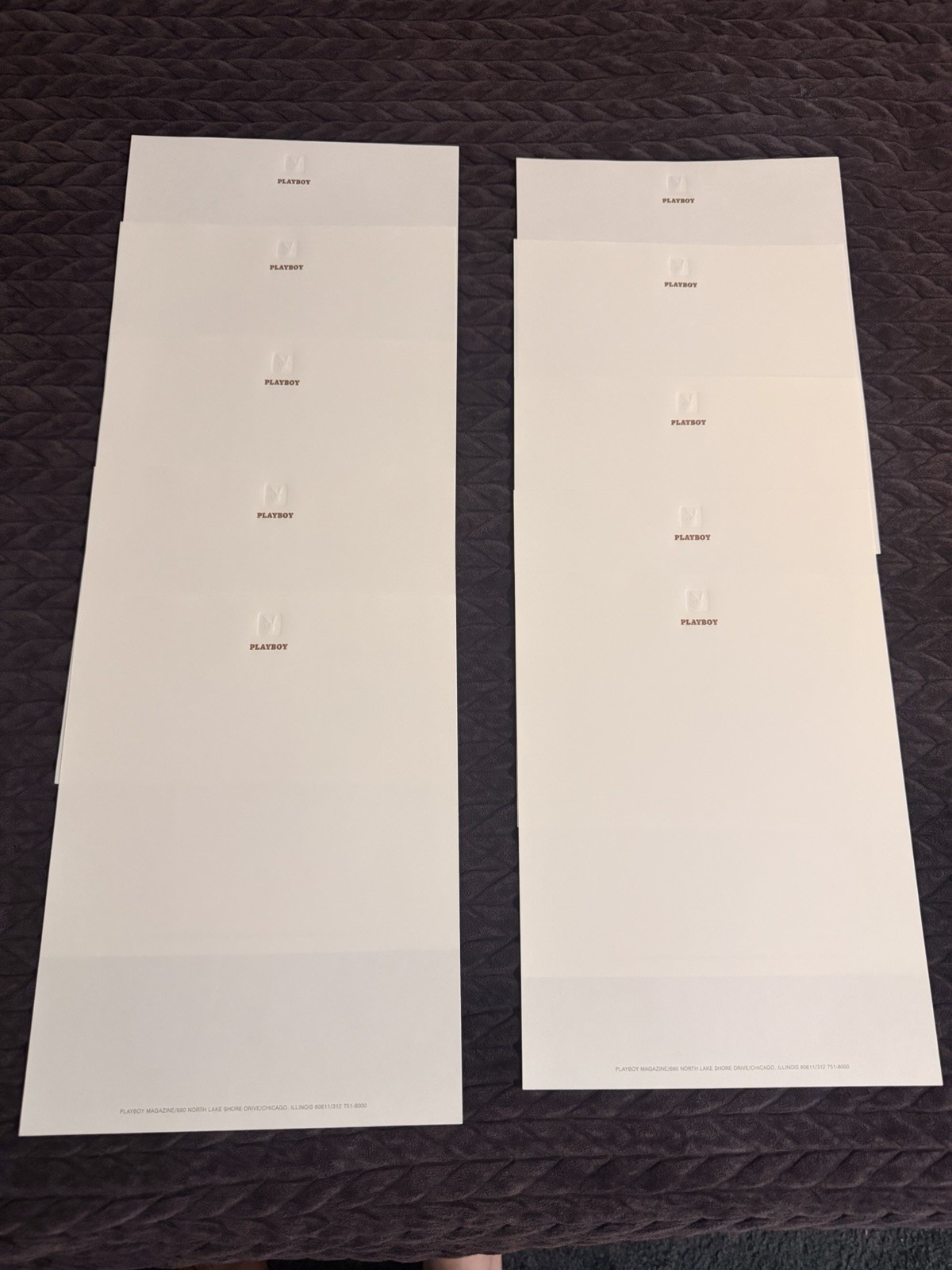 Letterhead 10 Sheets Of PLAYBOY MAGAZINE 1990s Vintage Stationery Unused Lot