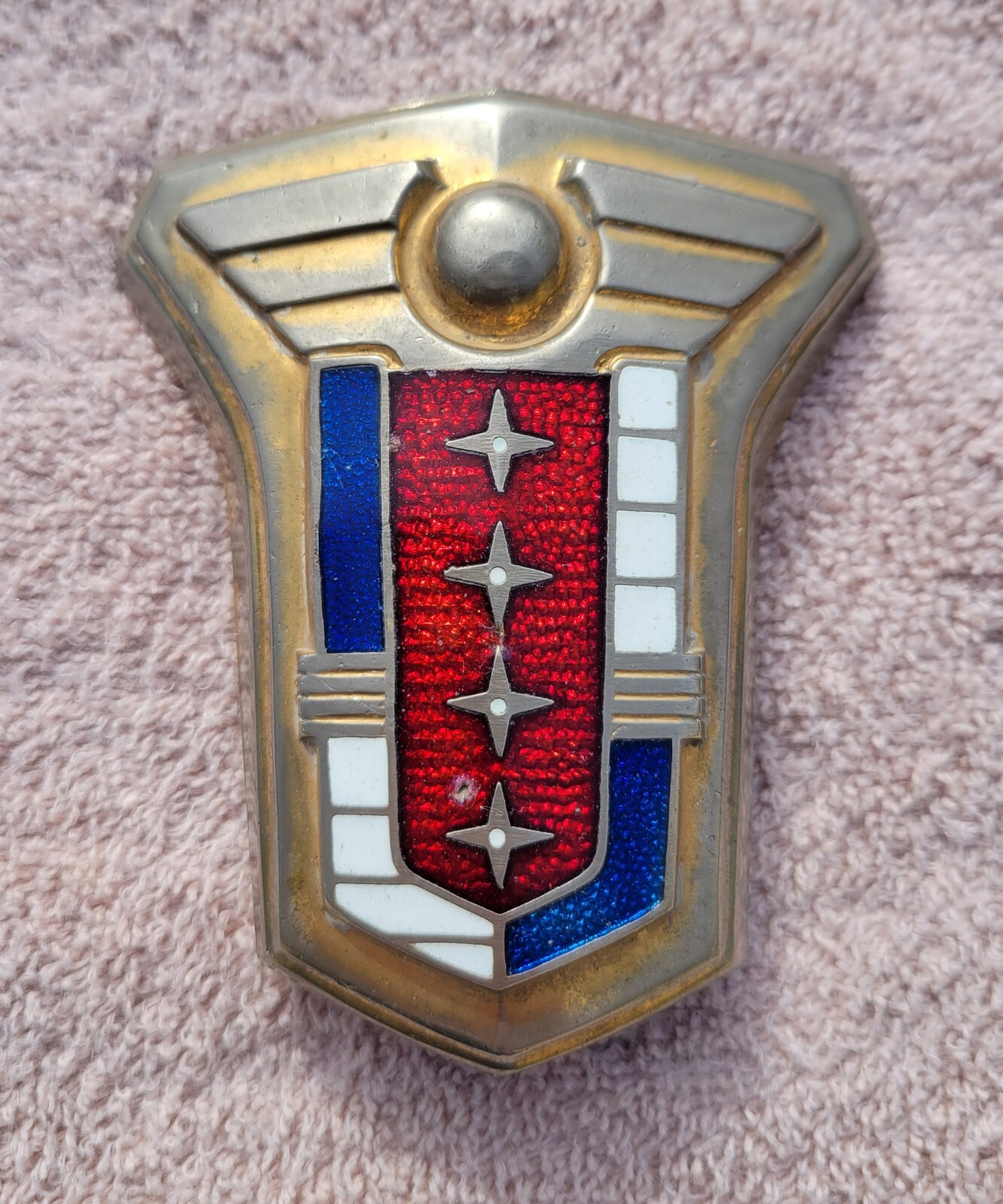 Vtg Original 1949 1950 Mercury Hood Crest Ornament