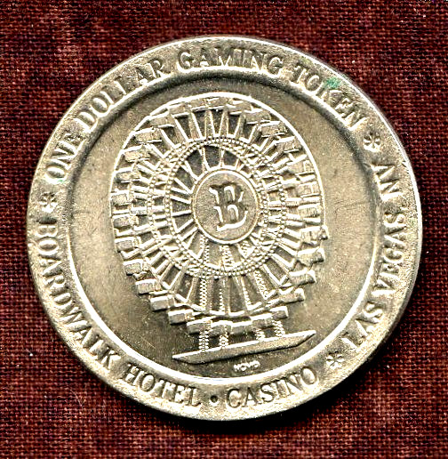 1, $1.00 Slot Token. Boardwalk Casino. Las Vegas, NV. 1994 1, $1.00 Slot Token. Boardwalk Casino. Las Vegas, NV. 1994