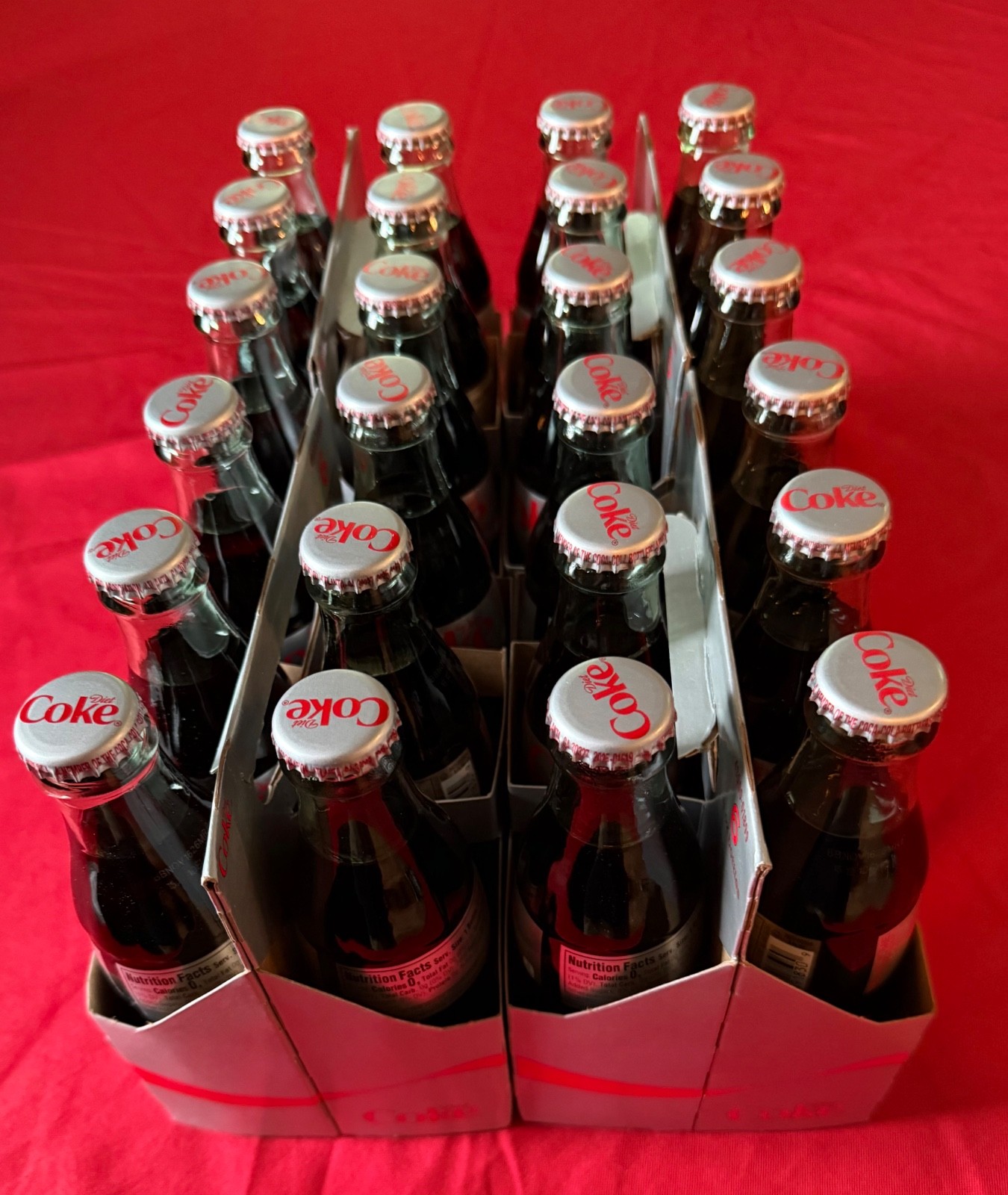 Lot of 24 8 ounce Diet Coke in glass bottles exp. 11/16/26  