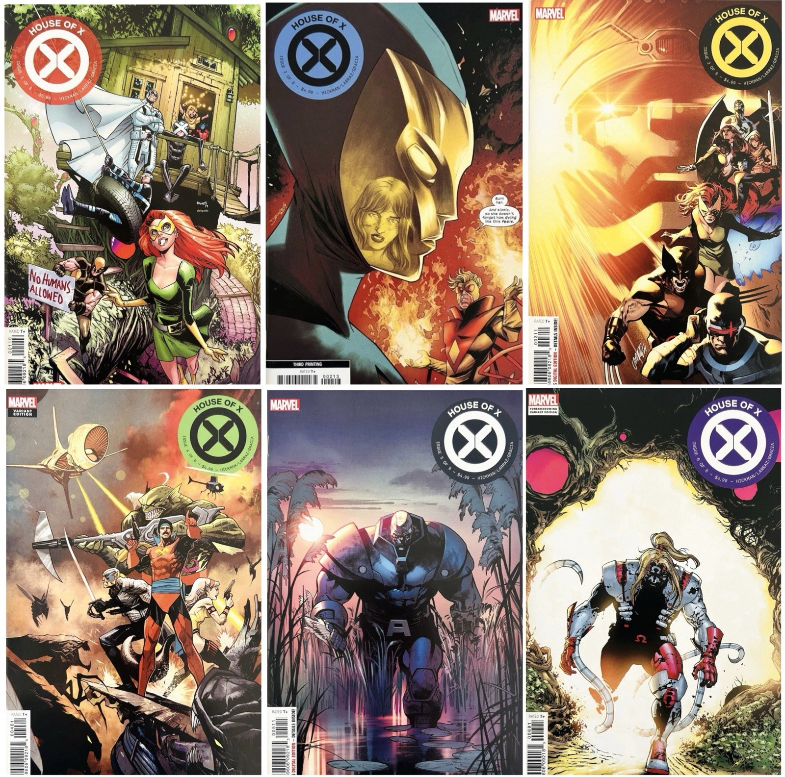 House of X Bundle (Issues 1-6) Complete Set 2019 X-Men Comic Variant Lot