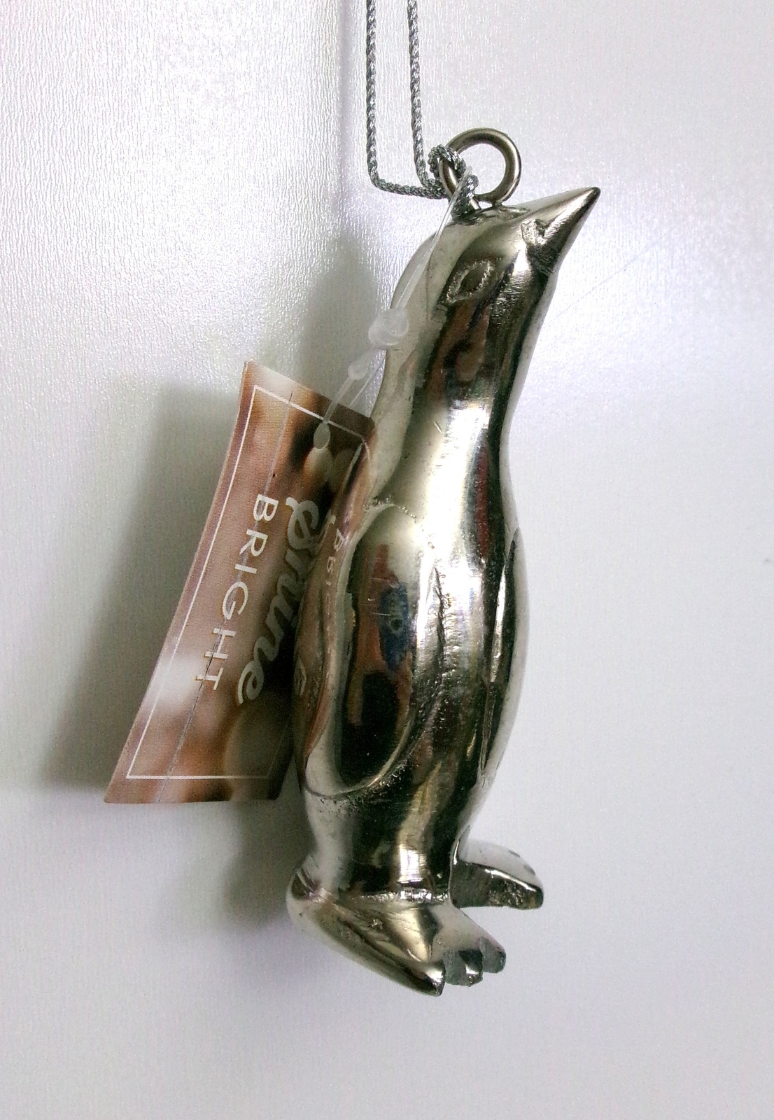 BEAUTIFUL HEAVY METAL (SILVER) PENGUIN CHRISTMAS ORNAMENT NEW