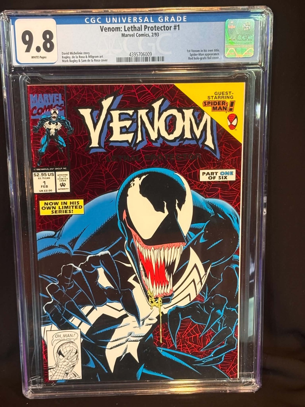 PRIMO: VENOM Lethal Protector #1 Marvel comics 1993 custom label NM- 9.8 CGC PRIMO: VENOM Lethal Protector #1 Marvel comics 1993 custom label NM- 9.8 CGC