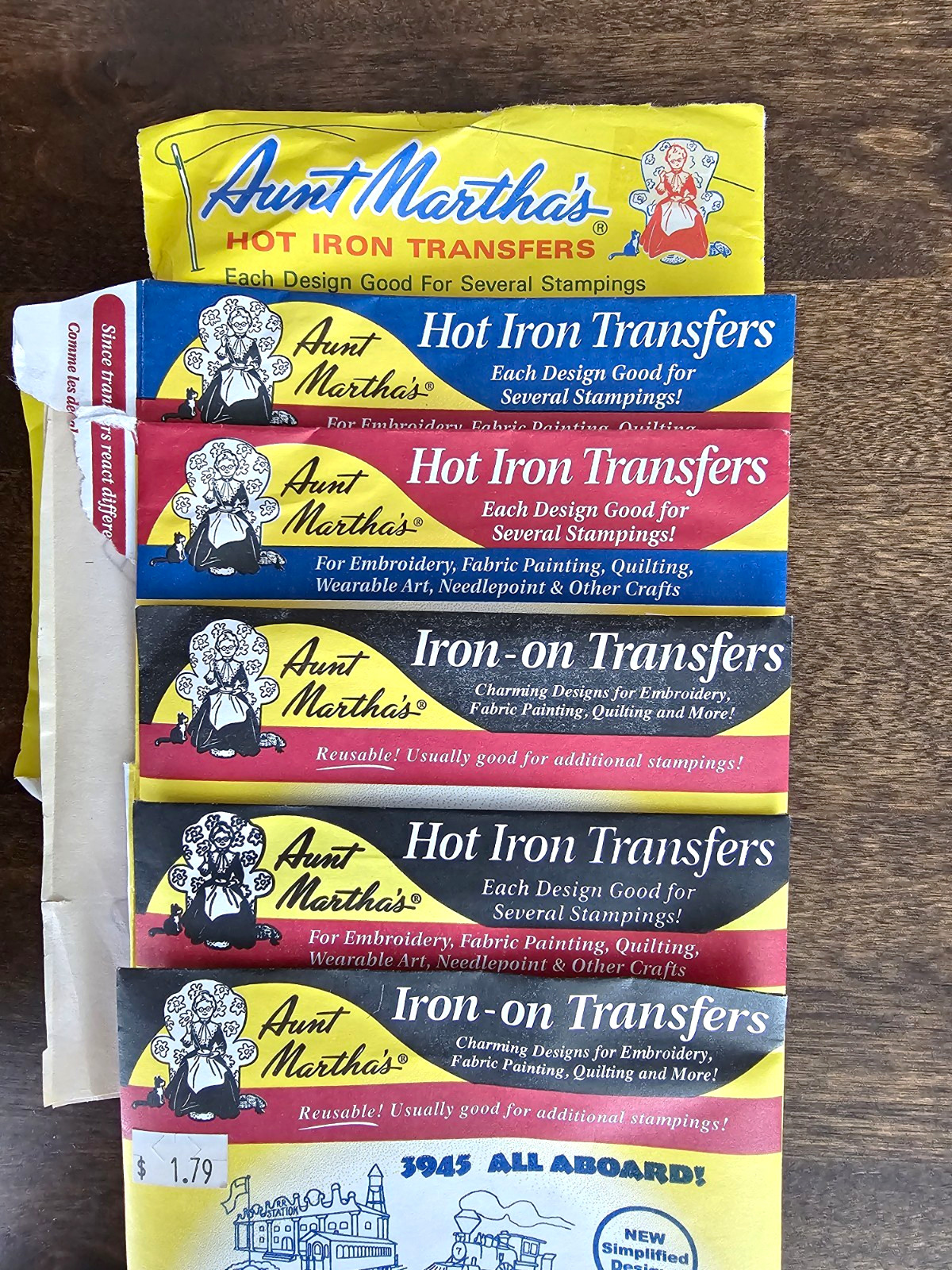 Lot of 6 Aunt Martha\'s Vintage Hot Iron Transfers for Embroidery Lot of 6 Aunt Martha\'s Vintage Hot Iron Transfers for Embroidery