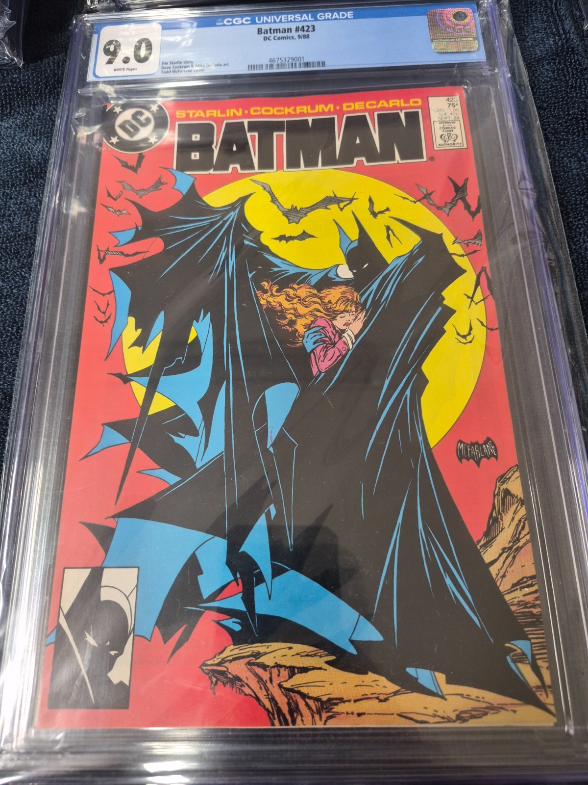 DC Batman 423 1988 CGC 9.0 White Pages 1st printing First print Todd McFarlane DC Batman 423 1988 CGC 9.0 White Pages 1st printing First print Todd McFarlane