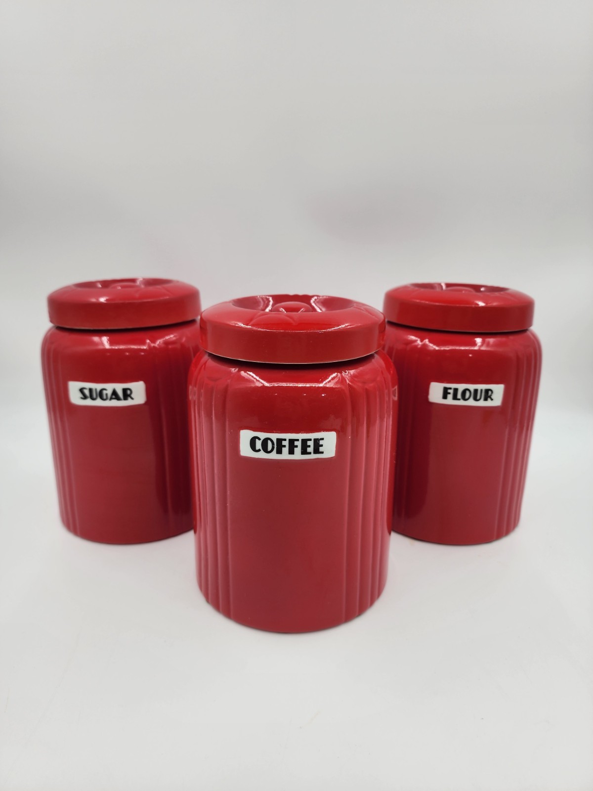 HALL\'S CHINESE RED RADIANCE CANISTER SET OF 3
