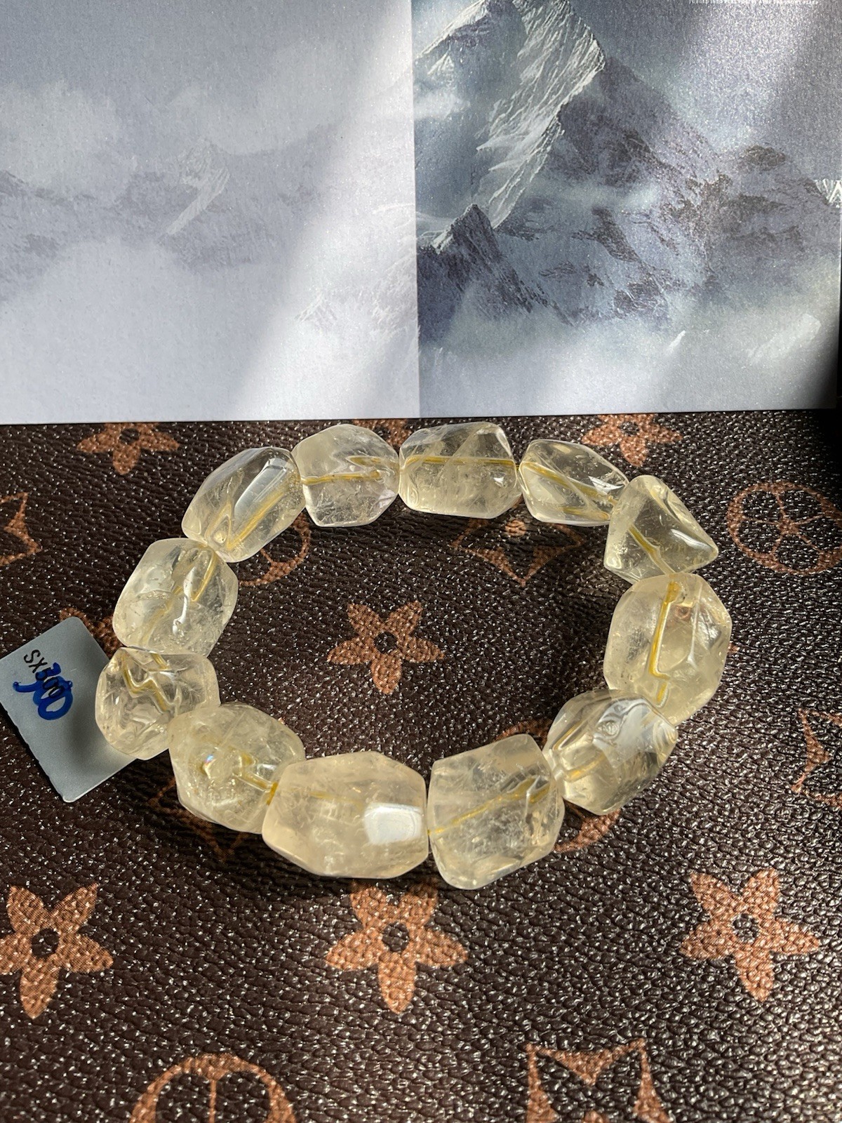 Natural Raw Citrine Bracelet, High Grade, Clear & Sugar-Like Glow