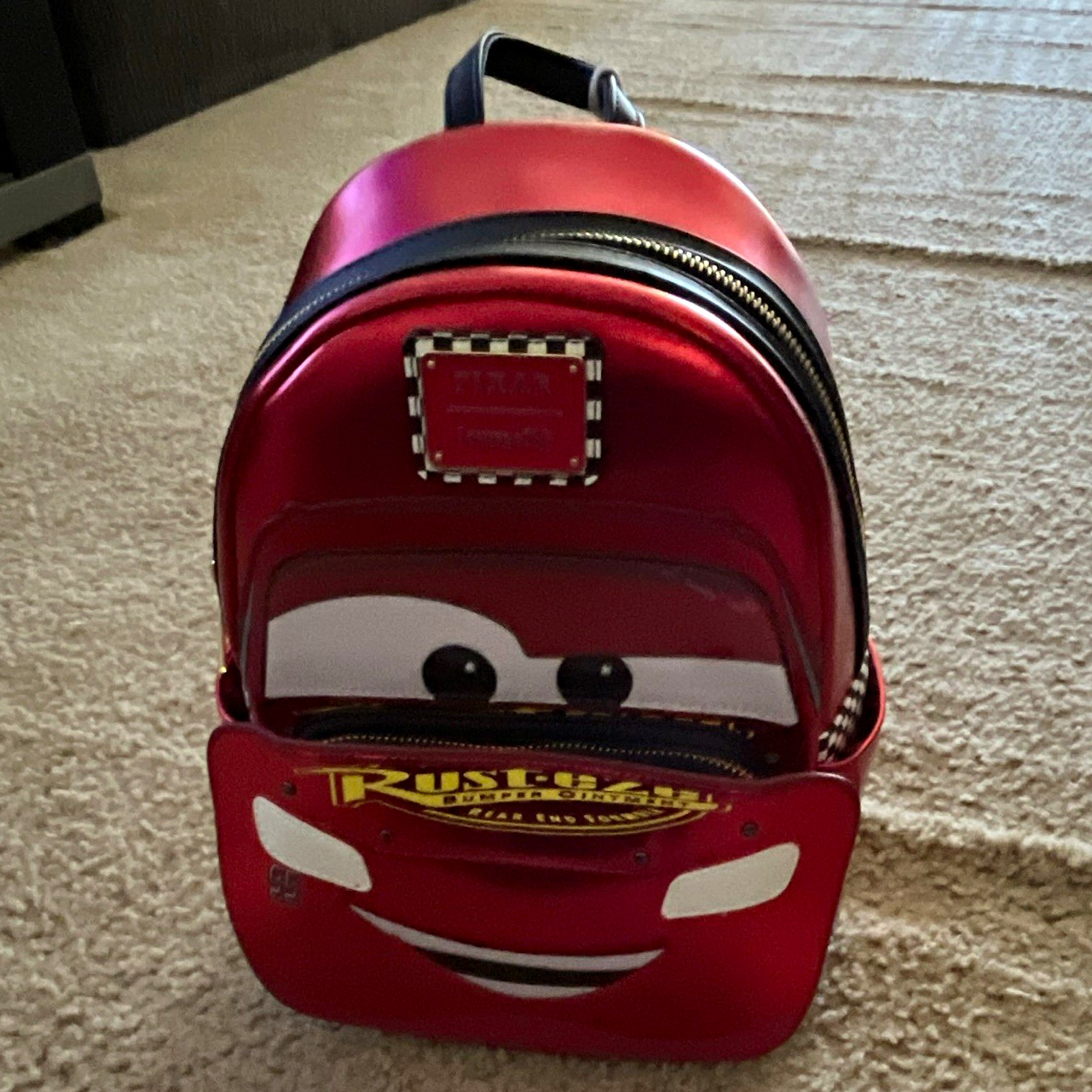 Loungefly Disney Cars Lightning McQueen Mini Backpack Red/Black