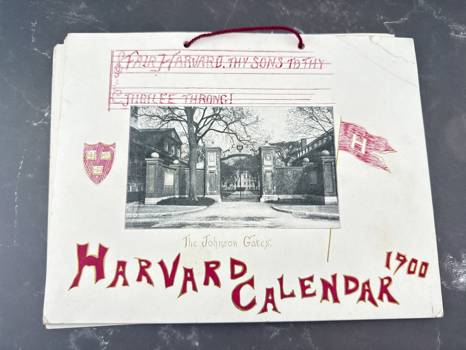 1900 Harvard University Calendar Photos Buildings Crew Football Yale Game C2