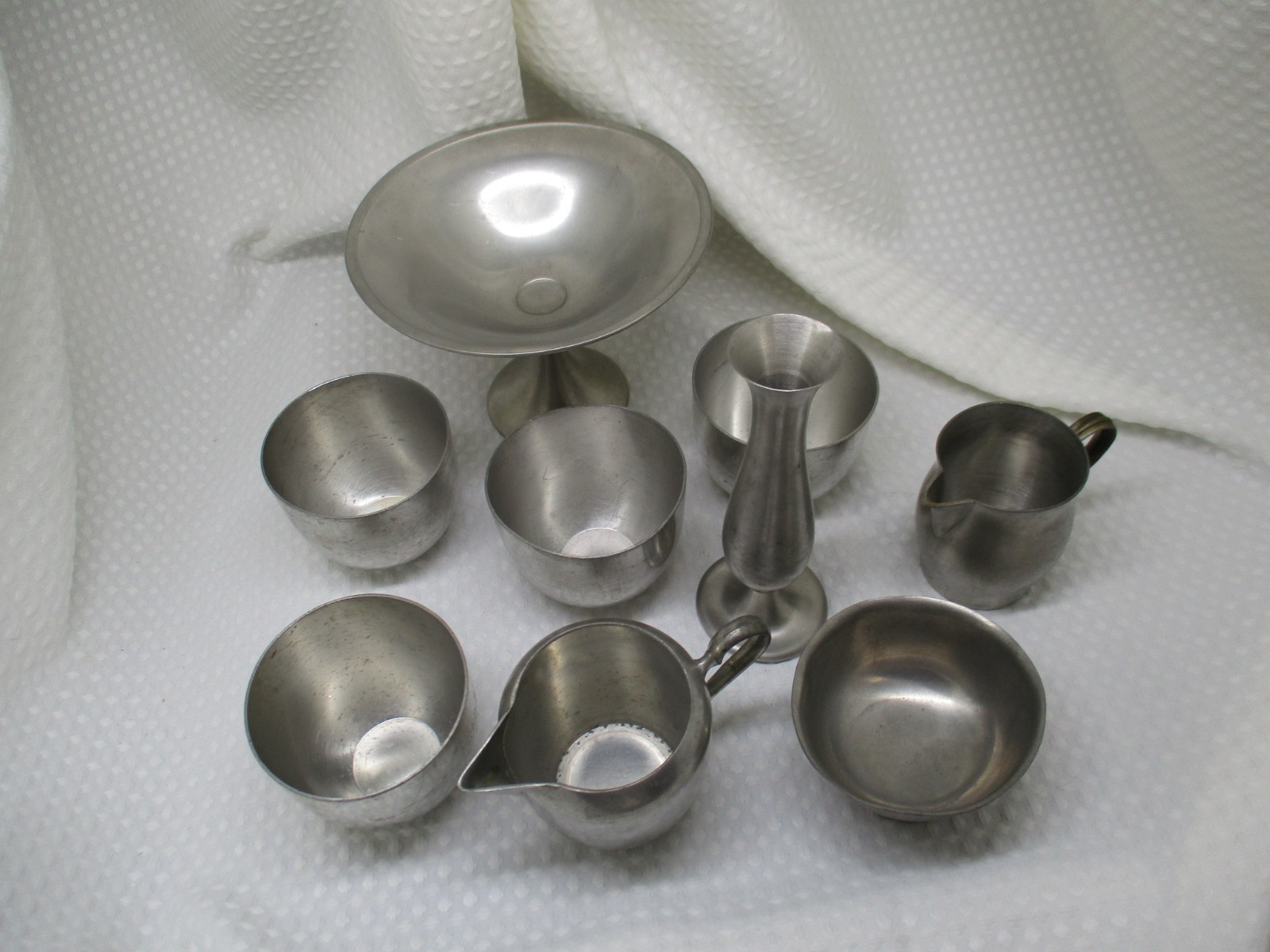 Large Lot Vintage Pewter - 9 Pieces