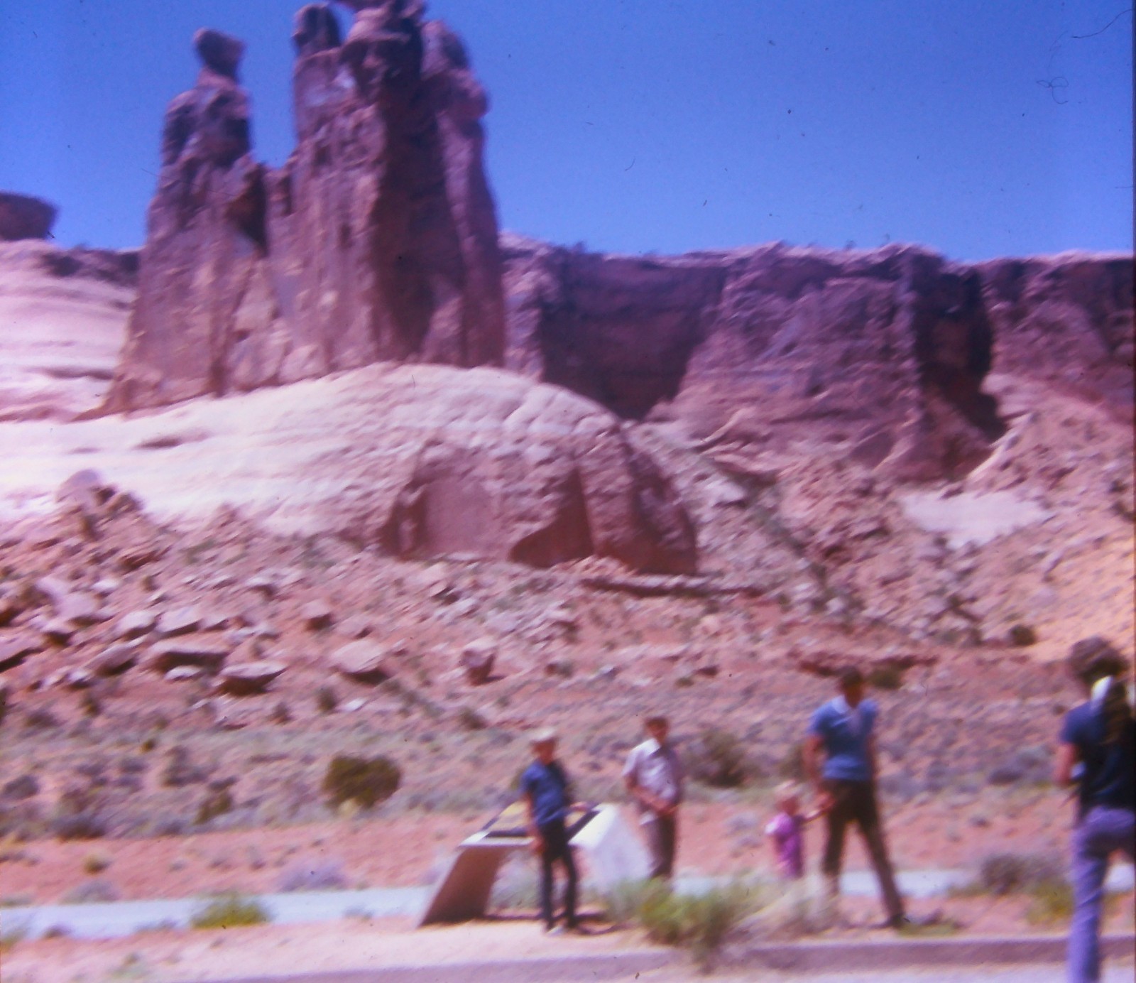 Vintage Film Slide Photo Tourists Posing Grand Canyon Vintage Film Slide Photo Tourists Posing Grand Canyon