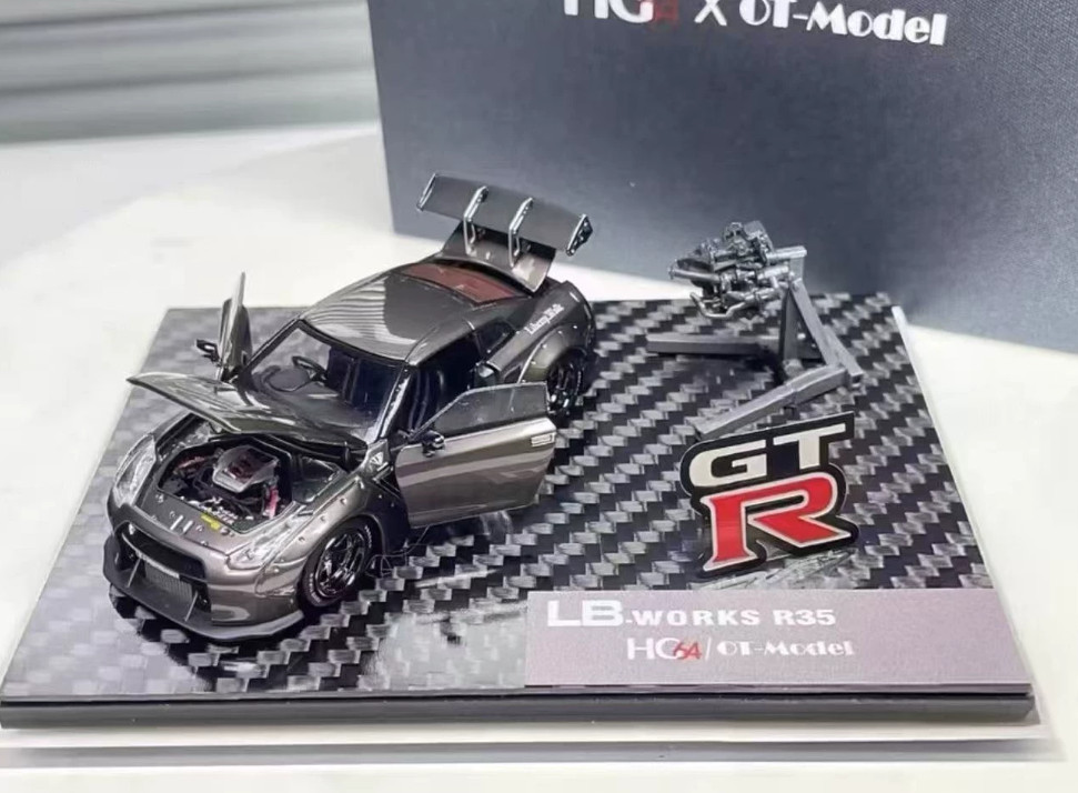 HG64 1/64 LB WORKS Nissan GT-R R35 Silver HEC 2026 HG64 1/64 LB WORKS Nissan GT-R R35 Silver HEC 2026