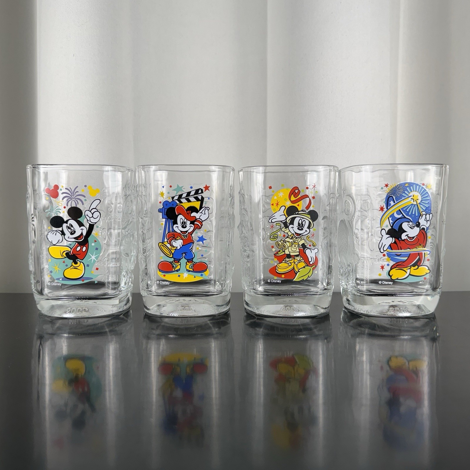 McDonalds 2000 Walt Disney World Millennium Celebration Mickey Mouse Glasses Set McDonalds 2000 Walt Disney World Millennium Celebration Mickey Mouse Glasses Set