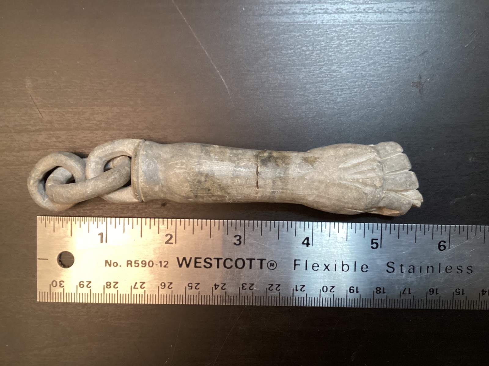 Vintage Figa Carved Stone Chain and Hand Gesture Good Luck Amulet Repaired Vintage Figa Carved Stone Chain and Hand Gesture Good Luck Amulet Repaired