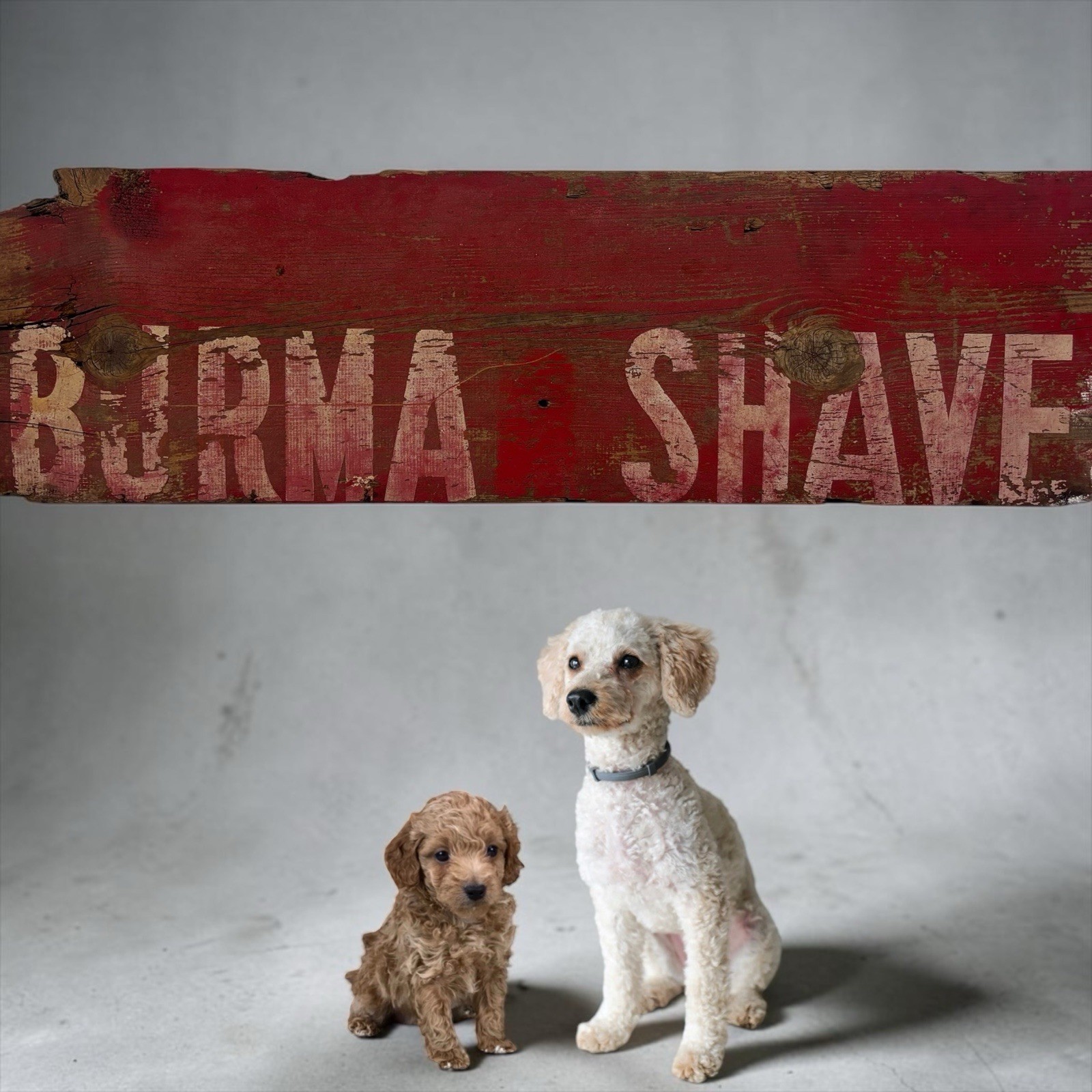 Vintage BURMA SHAVE Wood Sign Barber Shop Shaving Gillette Razor Advertising