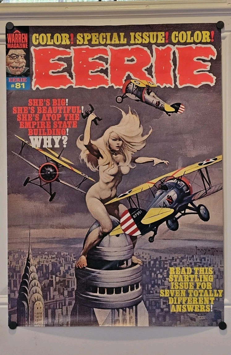 1976 Eerie #81 Magazine 27x20 Poster  Queen Kong, Frank Fazetta