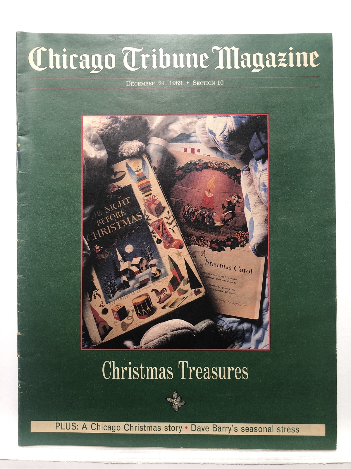 Sunday Chicago Tribune December 24 1989 Christmas Treasures Section 10 Newpaper Sunday Chicago Tribune December 24 1989 Christmas Treasures Section 10 Newpaper