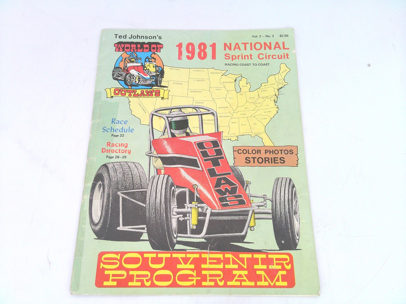 1981 Ted Johnson\'s World of Outlaws National Sprint Circuit Souvenir Program 1981 Ted Johnson\'s World of Outlaws National Sprint Circuit Souvenir Program