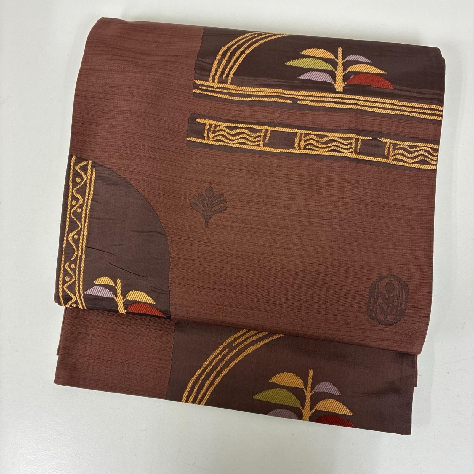 Silk Kimono Obi Belt Japanese Woven Pattern Vintage Reuse Elegant Fabric