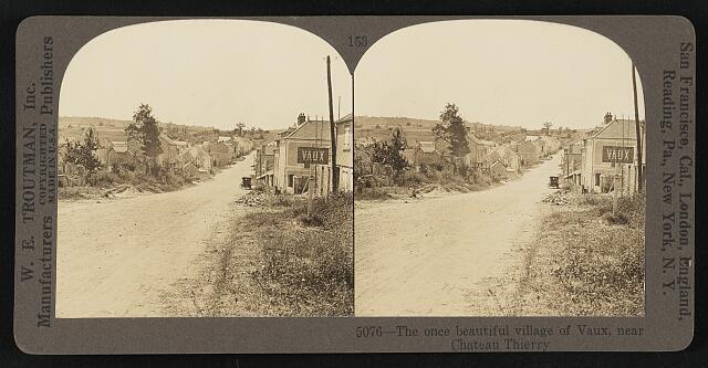 The once beautiful village of Vaux near Chateau Thierry c1900 Old Photo The once beautiful village of Vaux near Chateau Thierry c1900 Old Photo