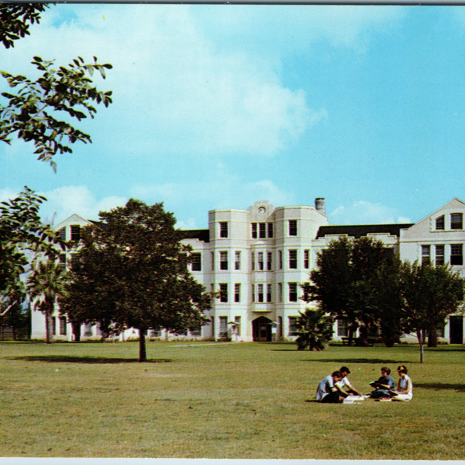 c1950s Seguin, TX Texas Lutheran College Main Building Chrome Campus Photo c1950s Seguin, TX Texas Lutheran College Main Building Chrome Campus Photo