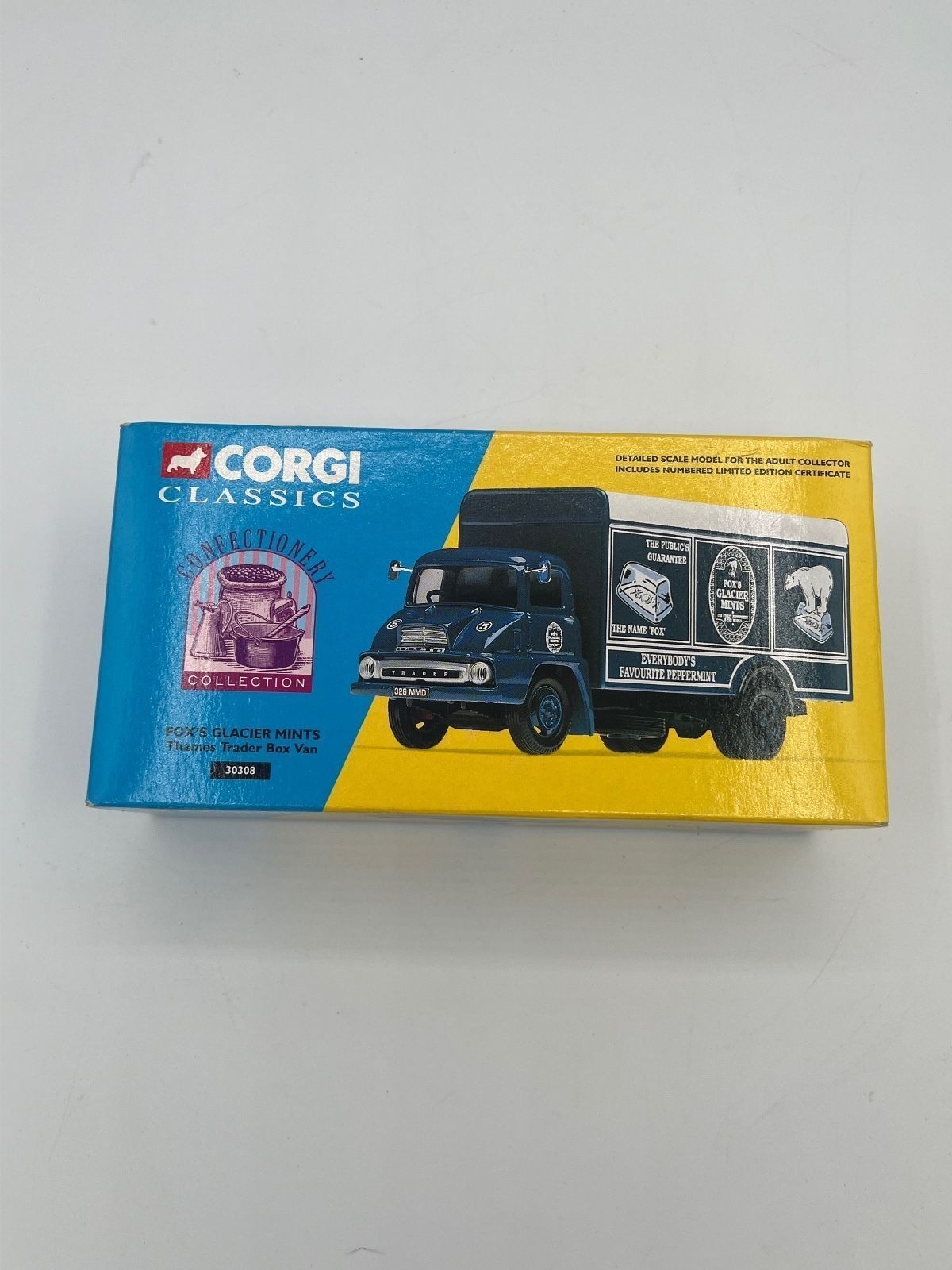 Corgi Classics Fox's Glacier Mints Thames Trader Box Van Die-Cast Model with Box Corgi Classics Fox's Glacier Mints Thames Trader Box Van Die-Cast Model with Box