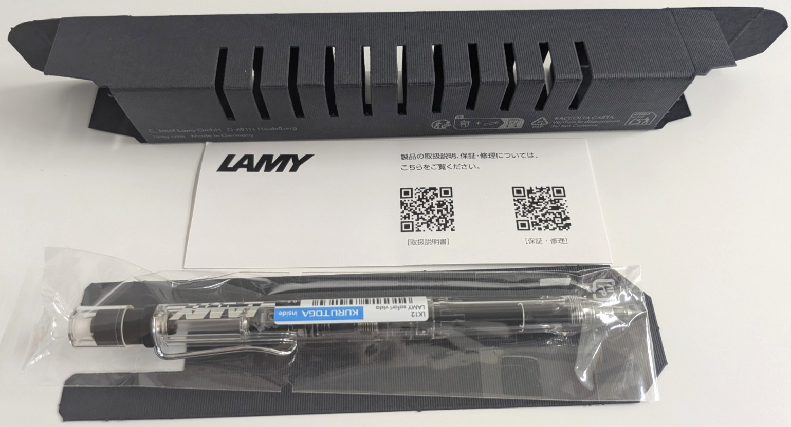 LAMY Safari Kuru Toga Inside 0.5mm Mechanical Pencil Clear Uni Mitsubishi NEW