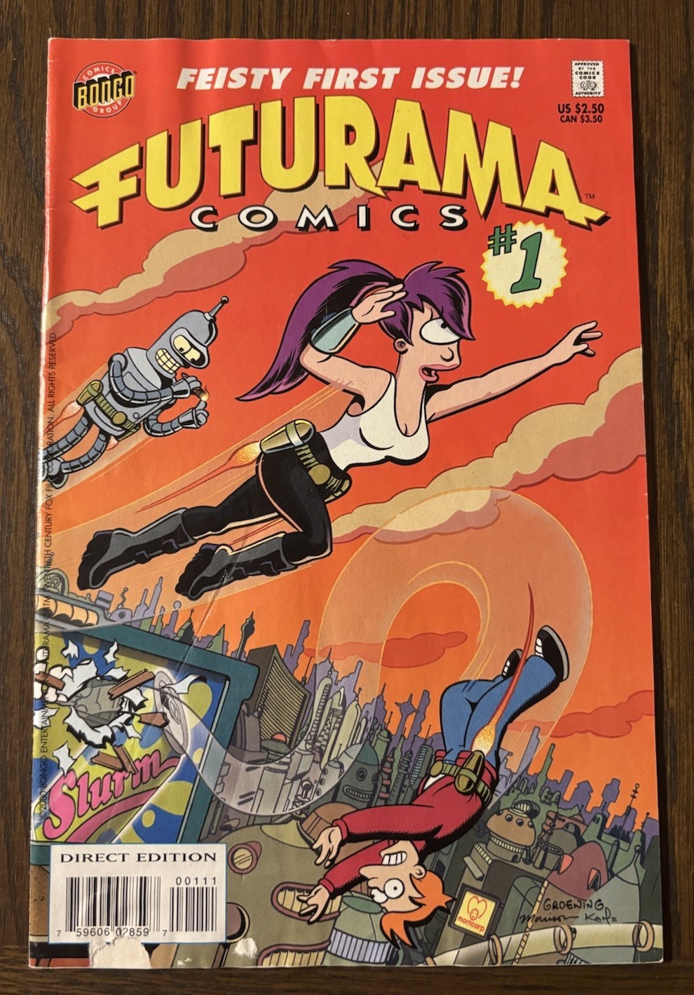 Futurama Comics #1 Matt Groening Premiere Issue Bongo 2000 Low Grade Pics