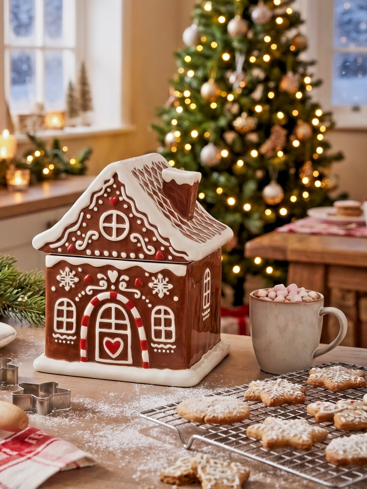 Merry Moments Gingerbread House Cookie Jar Christmas 2026 New ALDI
