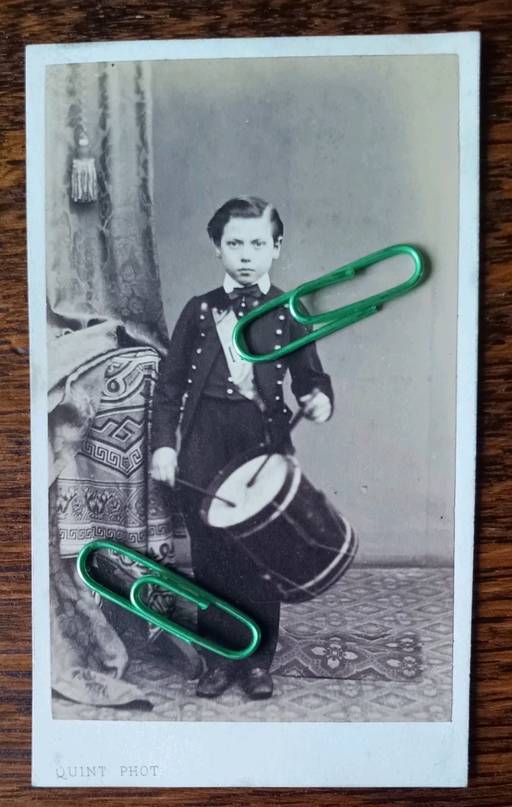 Original Identified CDV Photo Albert Dodd and his Drum Quint, St Quentin France Original Identified CDV Photo Albert Dodd and his Drum Quint, St Quentin France
