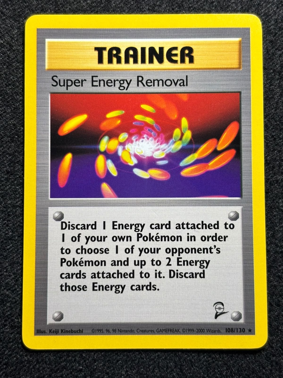 Super Energy Removal 108/130 Pokemon Card Base Set 2 Vintage Non Holo Rare NM Super Energy Removal 108/130 Pokemon Card Base Set 2 Vintage Non Holo Rare NM