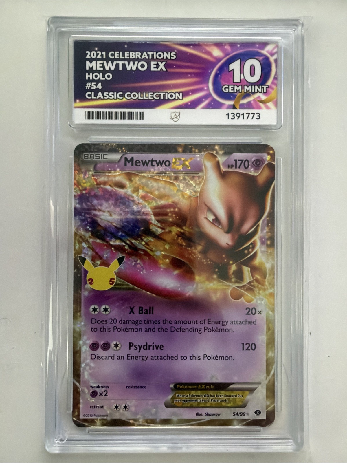 Pokémon TCG Mewtwo EX Celebrations ACE 10 Pokémon TCG Mewtwo EX Celebrations ACE 10