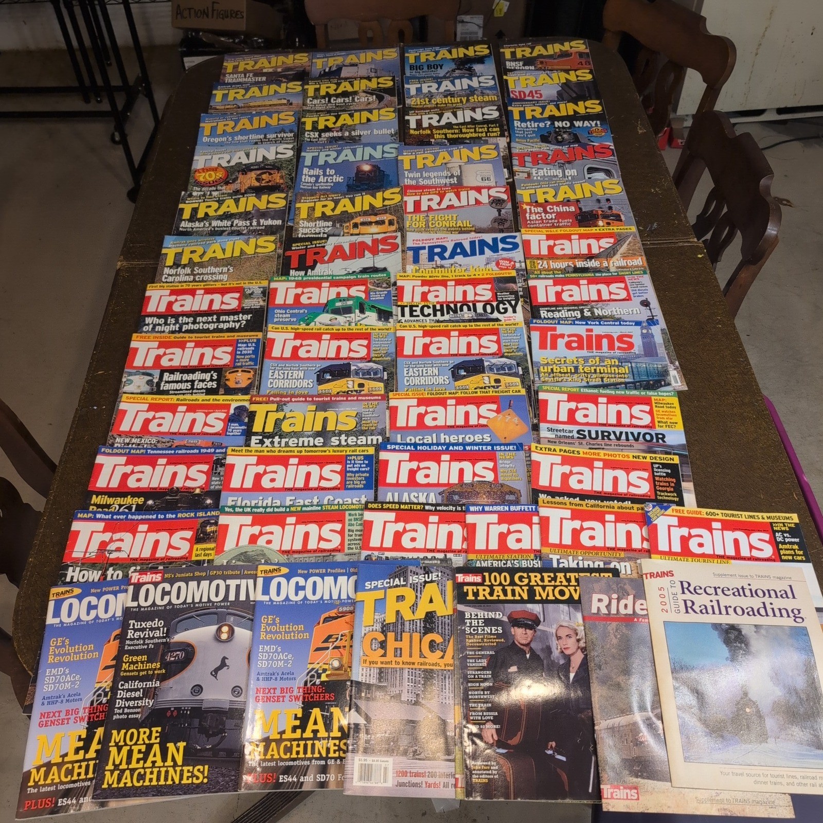 Trains Magazine Locomotive Lot of 53 Issues 2004-2010 Special Editions Maps VG