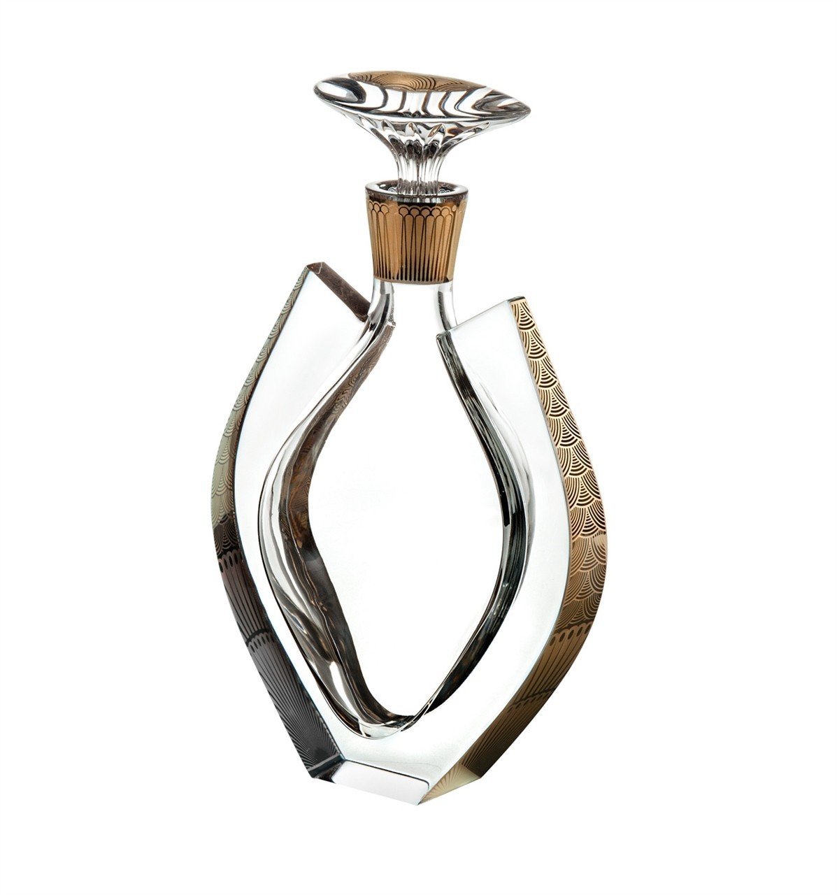 Vista Alegre Case with Whisky Decanter with Gold Fenix 48000776 Vista Alegre Case with Whisky Decanter with Gold Fenix 48000776