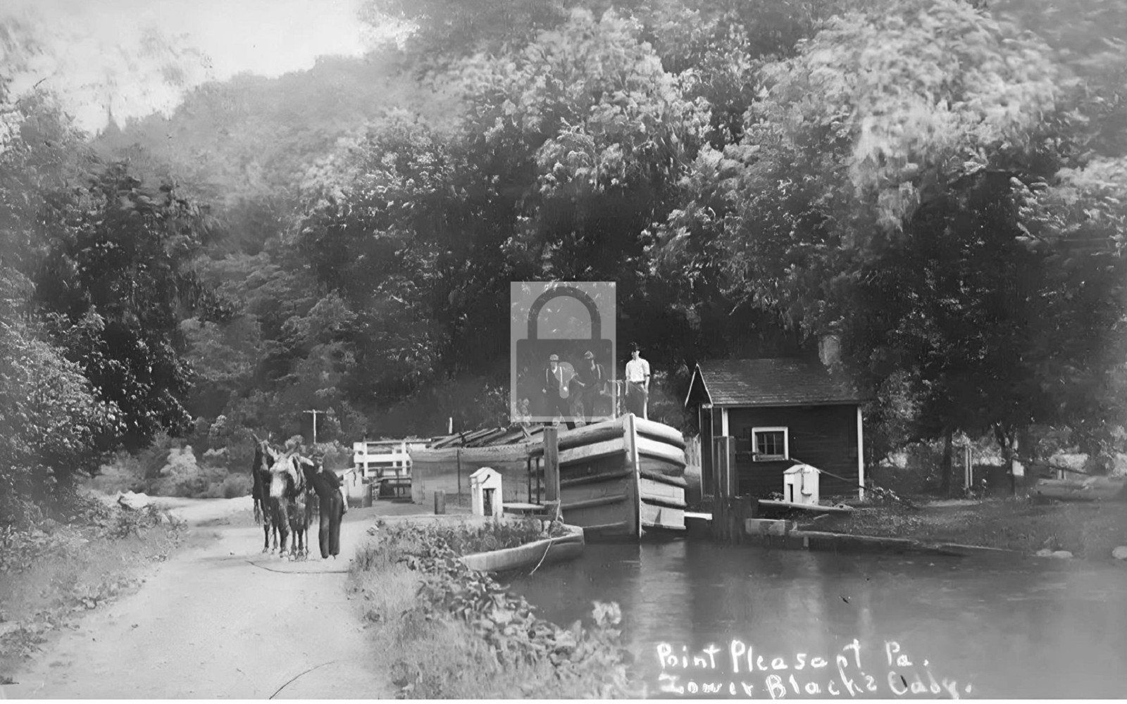 Canal Boat Point Pleasant Pennsylvania PA - Reprint