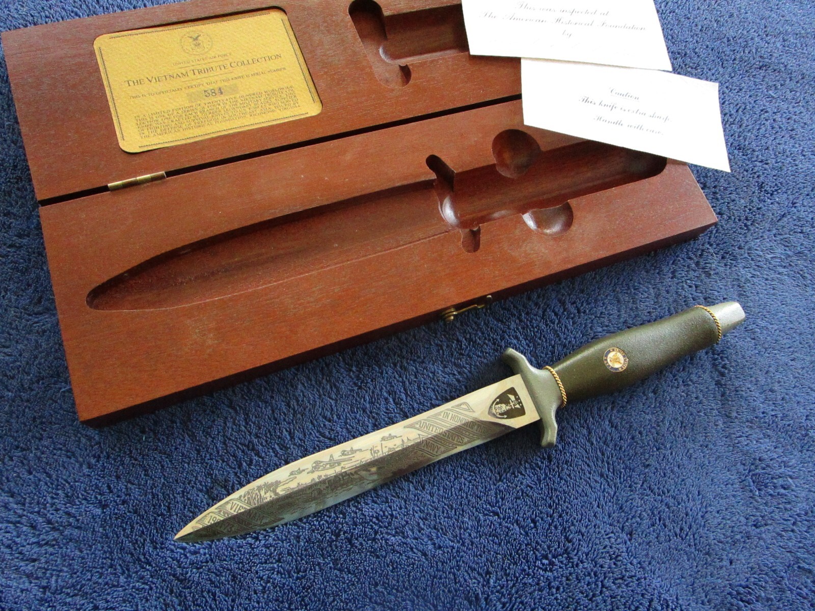 VINTAGE ORIGINAL GERBER MK2 DAGGER STYLE KNIFE US NAVY VIETNAM 1961-73 TRIBUTE