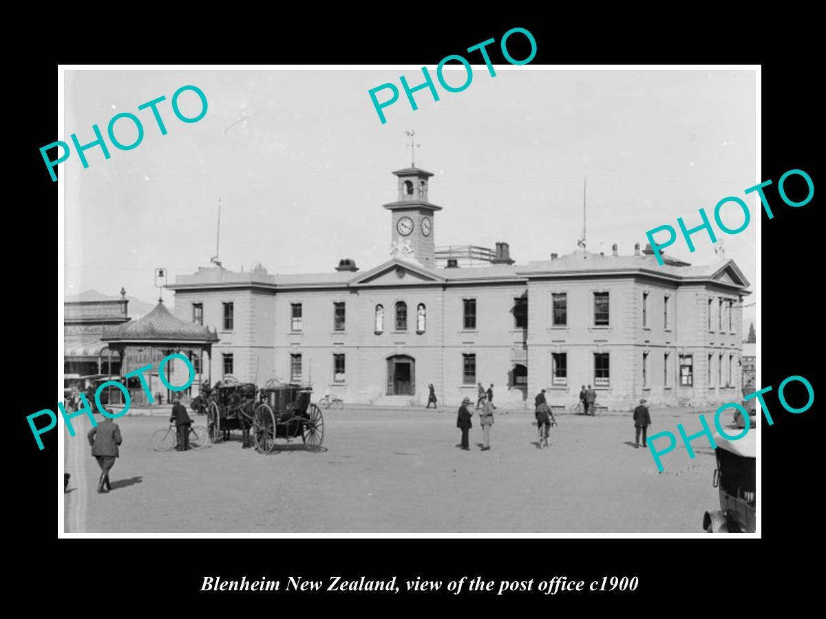OLD LARGE HISTORIC PHOTO BLENHEIM NEW ZEALAND VIEW OF THE POST OFICE c1900 OLD LARGE HISTORIC PHOTO BLENHEIM NEW ZEALAND VIEW OF THE POST OFICE c1900