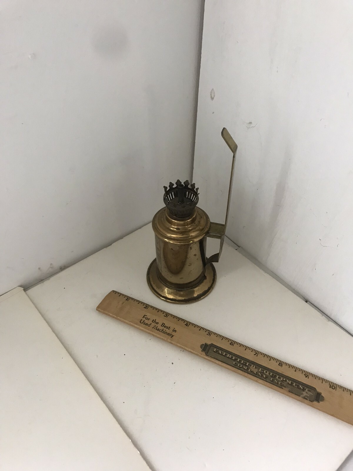 Vintage / Antique French 1900\'s Hairloom Brass Une Lampe Pigeon Oil Lamp