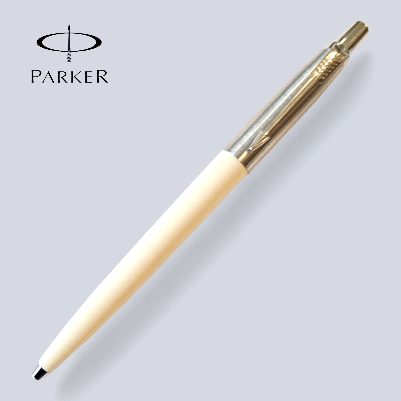 Vintage Parker Jotter ~ White ~ Brass Threads ~ Pre-1981 ~ Recessed Top Logo Vintage Parker Jotter ~ White ~ Brass Threads ~ Pre-1981 ~ Recessed Top Logo