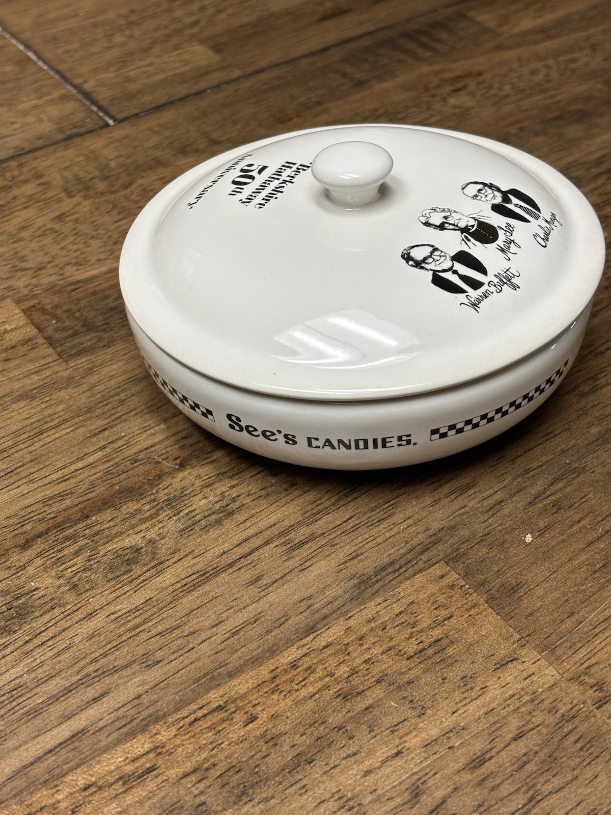 Berkshire Hathaway 50th Anniversary & Sees Candy Ceramic Candy Dish Appears New