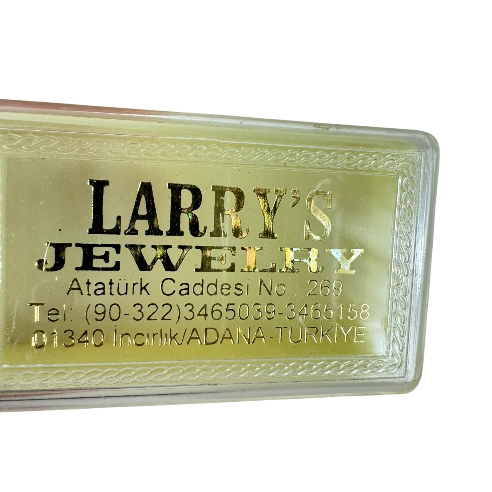 Vintage Larry's Jewelry Turkey Clear Small Jewelry Case