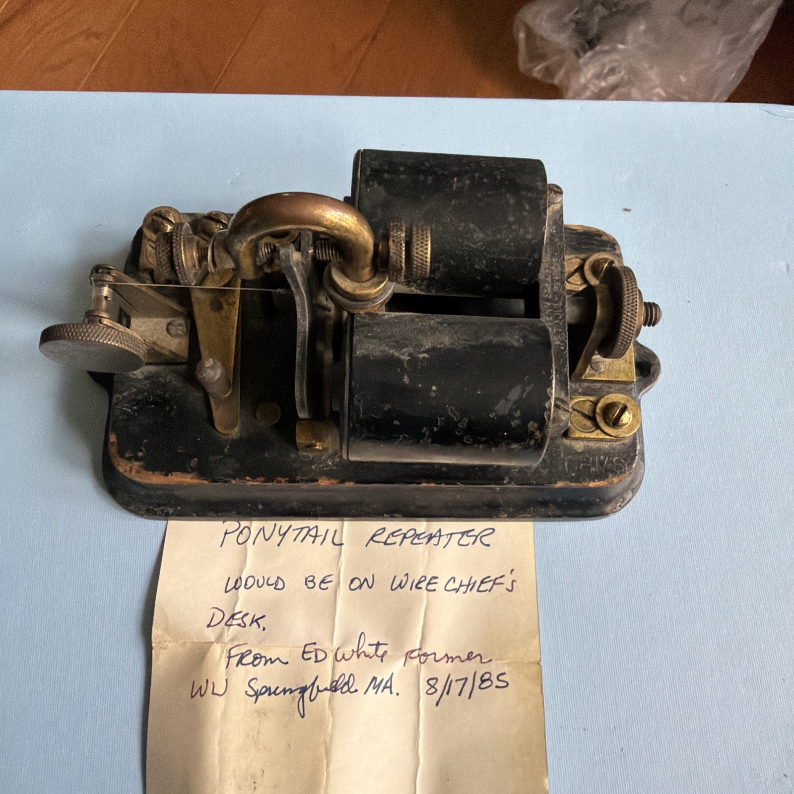 Antique Western Union Pony Relay Telegraph Wire Chief Desk Morse Code Sounder Antique Western Union Pony Relay Telegraph Wire Chief Desk Morse Code Sounder