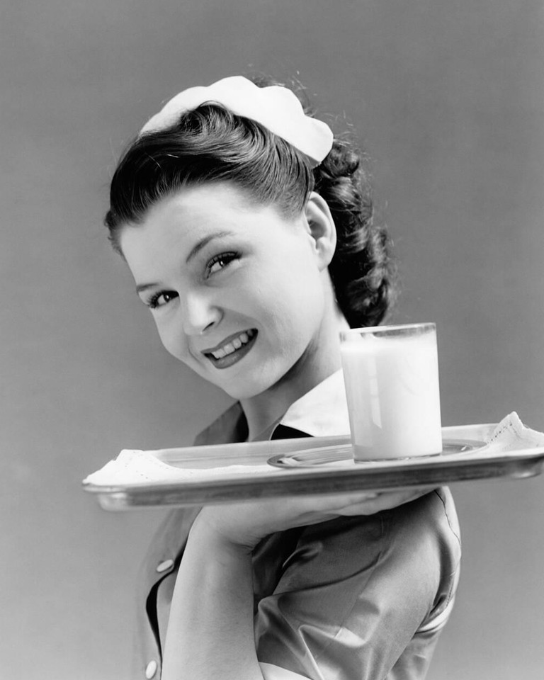 1940s 50s Vintage Waitress 8x10 Matte Photo Print Americana Retro 1940s 50s Vintage Waitress 8x10 Matte Photo Print Americana Retro