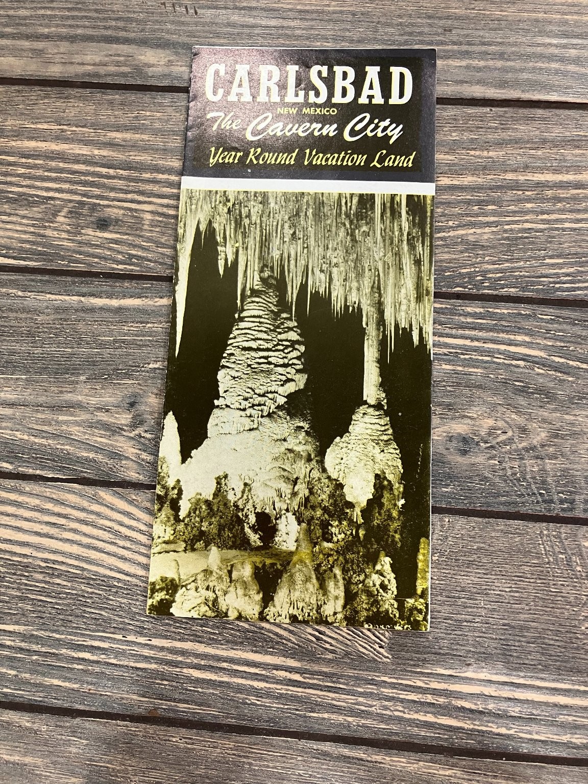 Vintage Carlsbad NM Caverns City Travel Brochure Pamphlet New Mexico Tourism