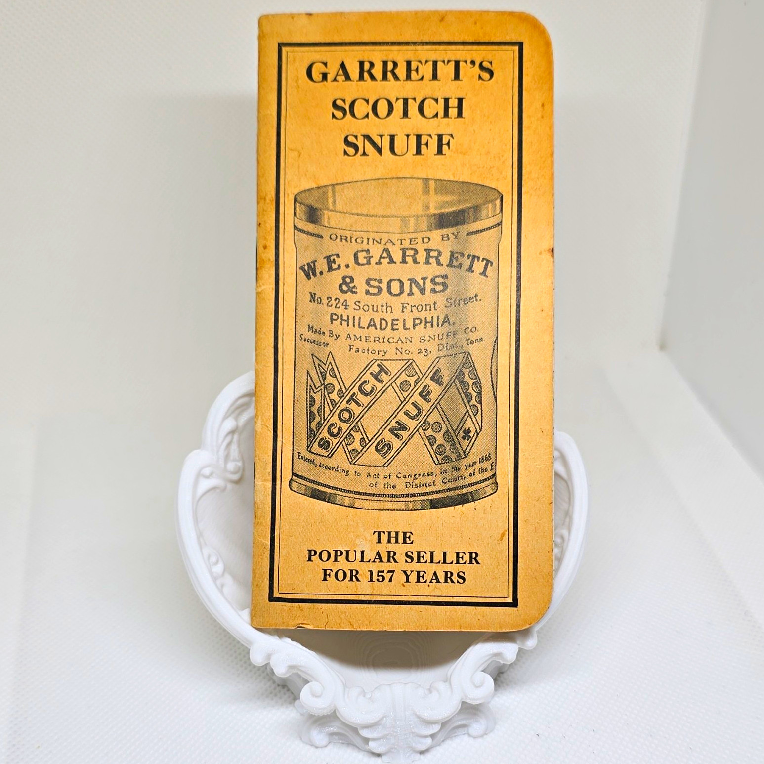 Garrett's Scotch Snuff Advertising Pocket Notebook Calendar 1939-1940 Garrett's Scotch Snuff Advertising Pocket Notebook Calendar 1939-1940