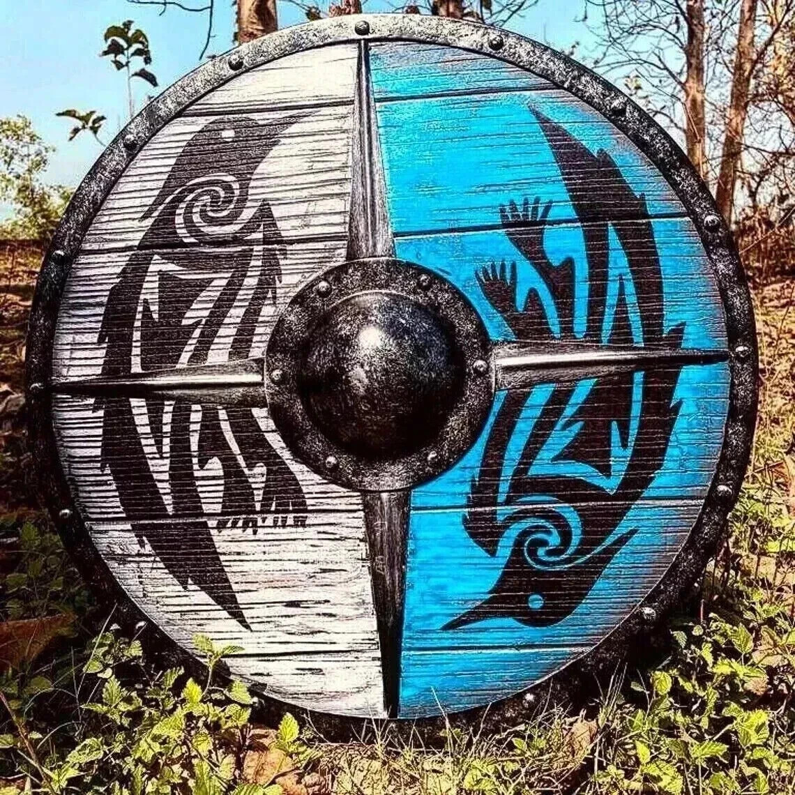 Medieval Viking Shield Ragnar Battle Ready Wooden Viking Shield Best Gift Medieval Viking Shield Ragnar Battle Ready Wooden Viking Shield Best Gift