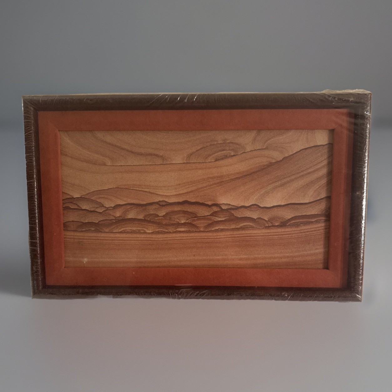 Vintage Framed Sandstone Scene Slab 15.75”x10.5”