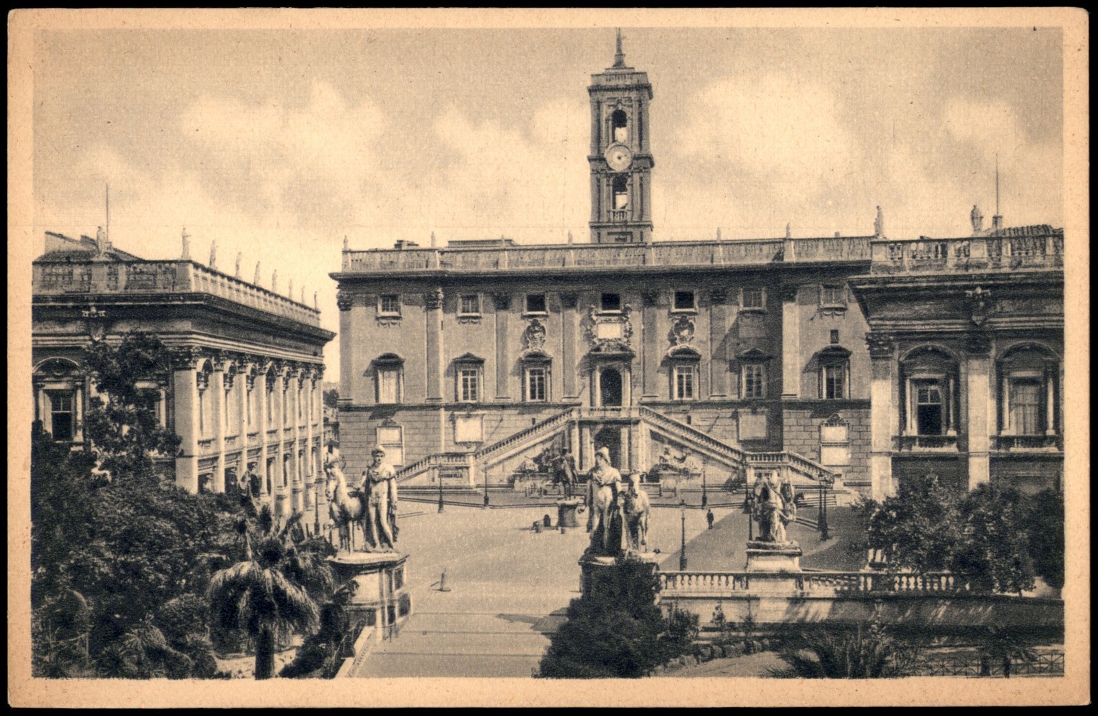 Vintage Roma Campidoglio Das Kapitol Postcard by Cesare Capello Vintage Roma Campidoglio Das Kapitol Postcard by Cesare Capello